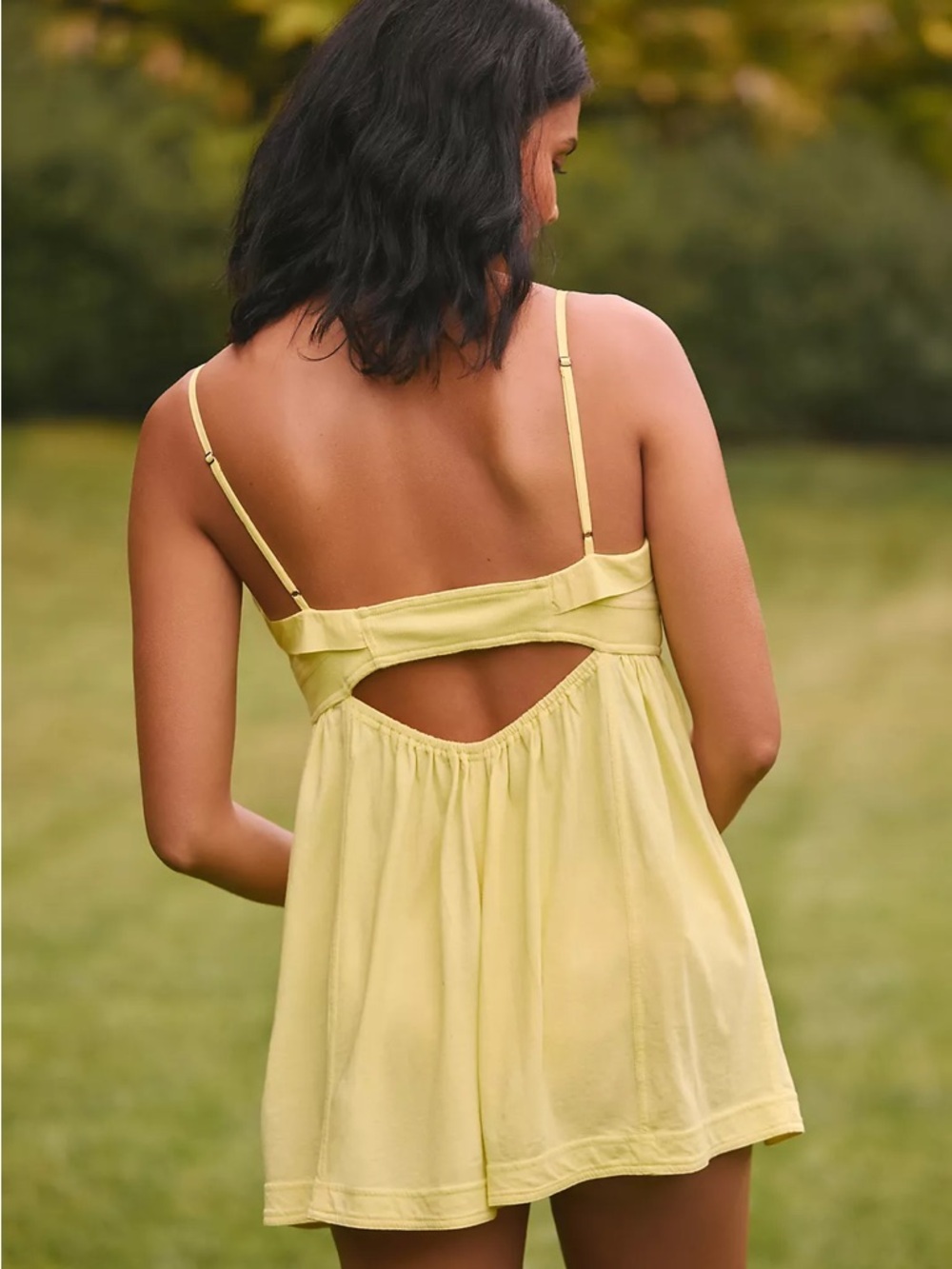 NEW! Lime Green by Anthropologie Clean Cut Playsuit Romper Short Sz S - Picture 2 of 8